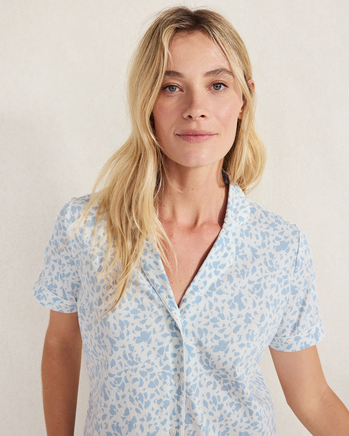 Talbots ORGANIC COTTON JERSEY MIRAGE PAJAMA SHIRT