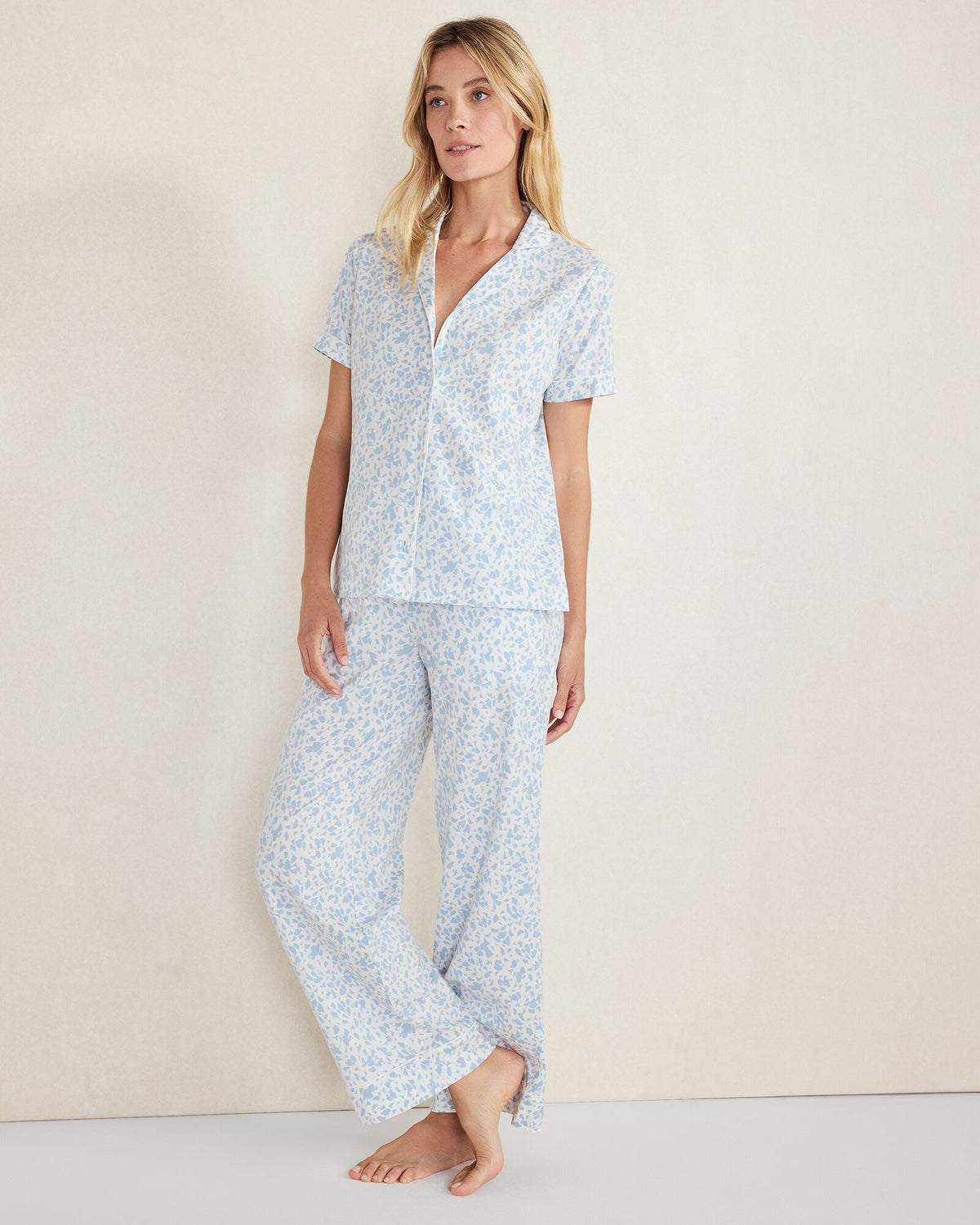 Talbots ORGANIC COTTON JERSEY MIRAGE PAJAMA SHIRT