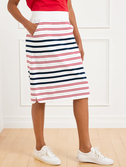Talbots AUTHENTIC TALBOTS MIDI SKIRT - SOFIA STRIPE