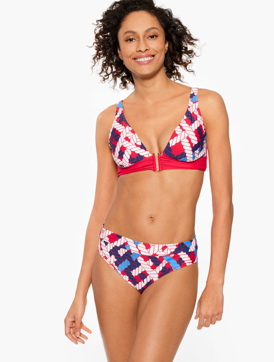 Talbots AQUA CLUB V-NECK BIKINI TOP - NAUTICAL VIBES