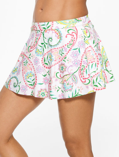 Talbots AQUA CLUB FLOUNCE SWIM SKIRT - ISLAND PAISLEY