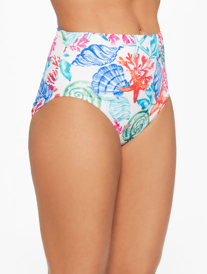 Talbots MIRACLESUIT® SWIM BRIEF - CORAL & SHELLS