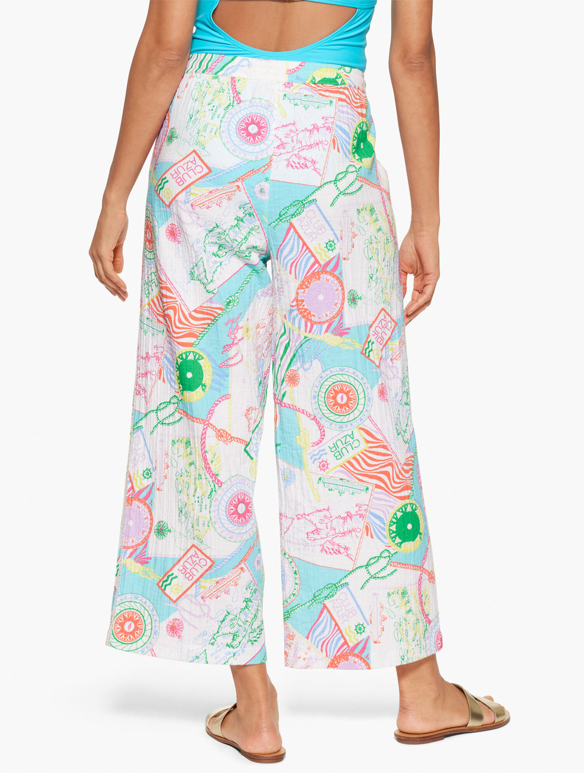 Talbots AQUA CLUB GAUZE PANT COVER-UP - CÔTE D'AZUR