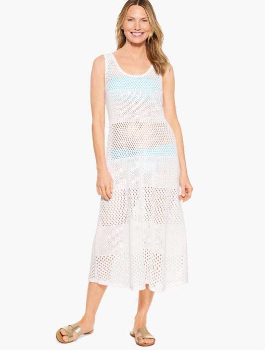 Talbots AQUA CLUB OPEN STITCH MIDI COVER-UP
