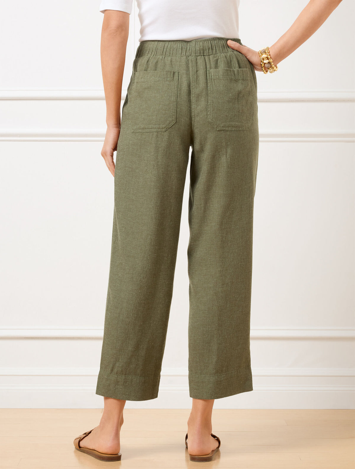 Talbots STRAIGHT CROP DRAWSTRING PANTS