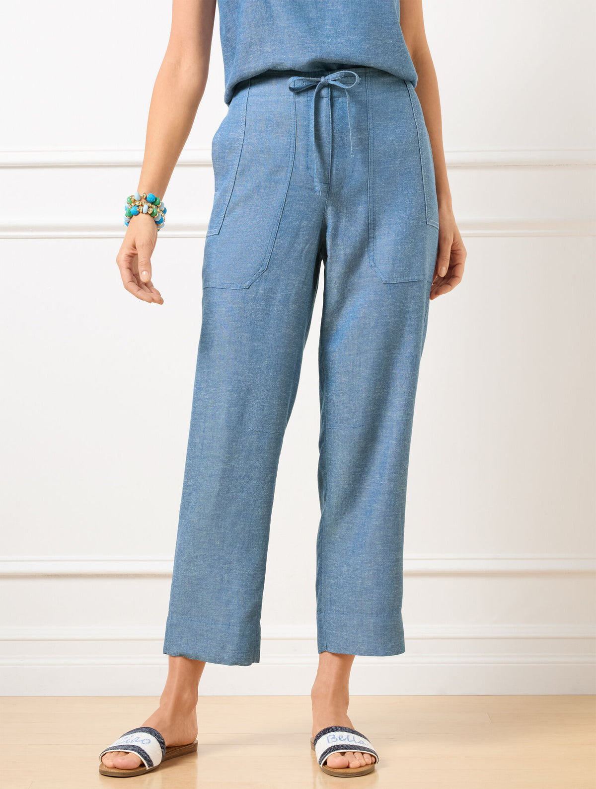 Talbots STRAIGHT CROP DRAWSTRING PANTS