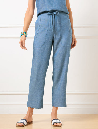 Talbots STRAIGHT CROP DRAWSTRING PANTS