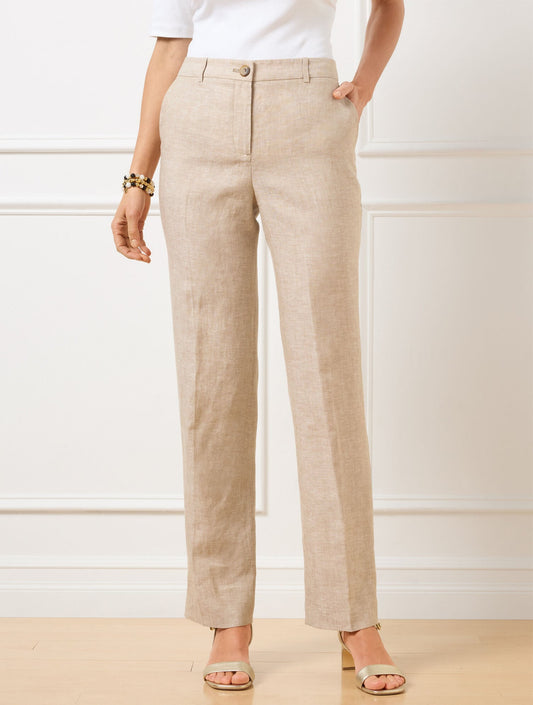 Talbots TALBOTS SOUTHAMPTON STRAIGHT LEG LINEN PANTS