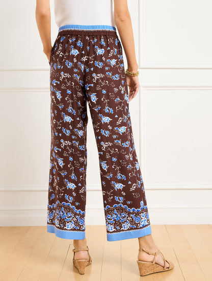 Talbots WIDE CROP PULL-ON PANTS - SPLENDID SWIRLS