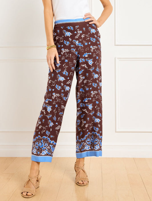 Talbots WIDE CROP PULL-ON PANTS - SPLENDID SWIRLS