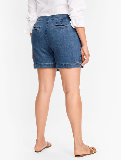 Talbots PLUS EXCLUSIVE SUMMERWEIGHT DENIM SKORT - ALESSIA WASH