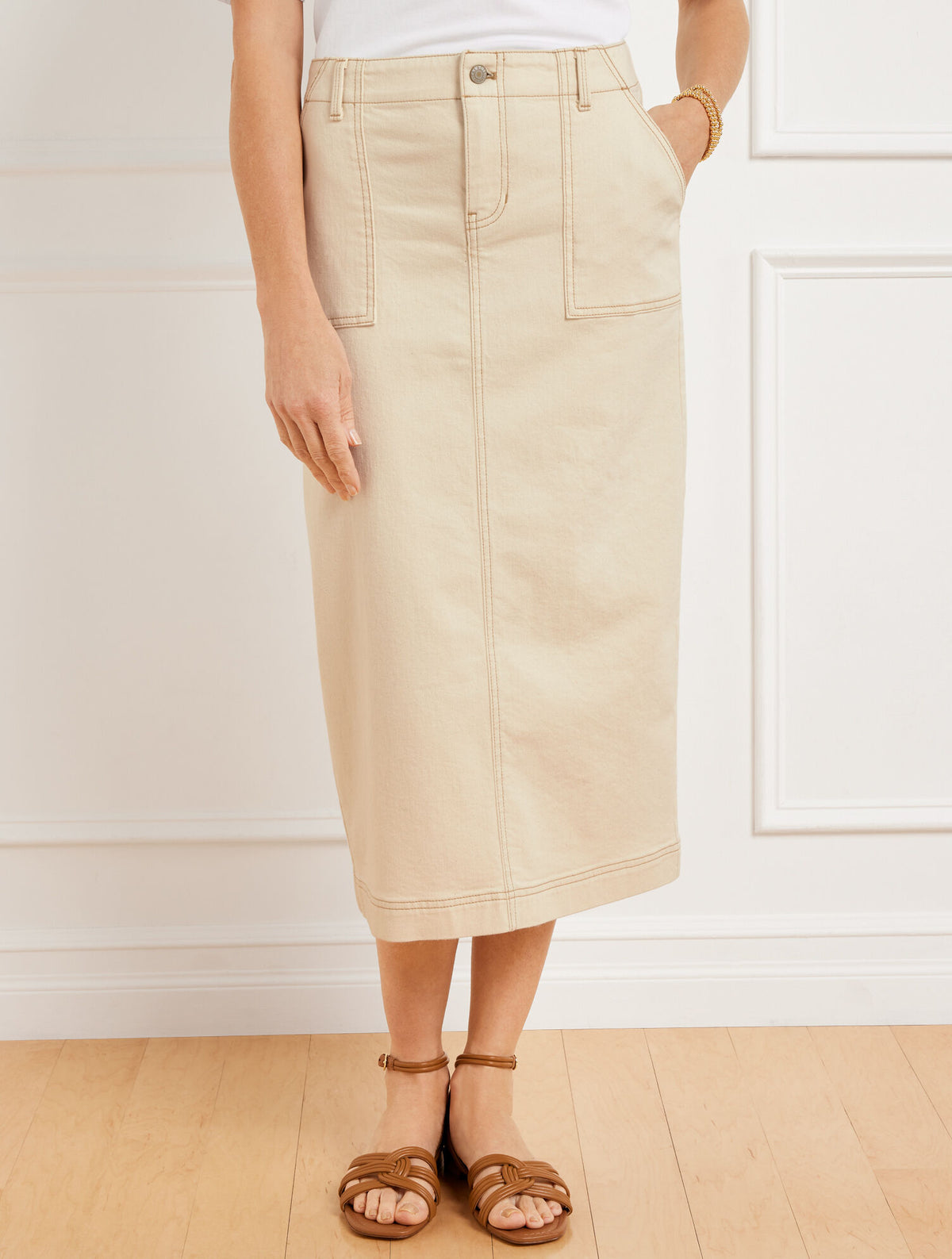 Talbots DENIM MIDI SKIRT