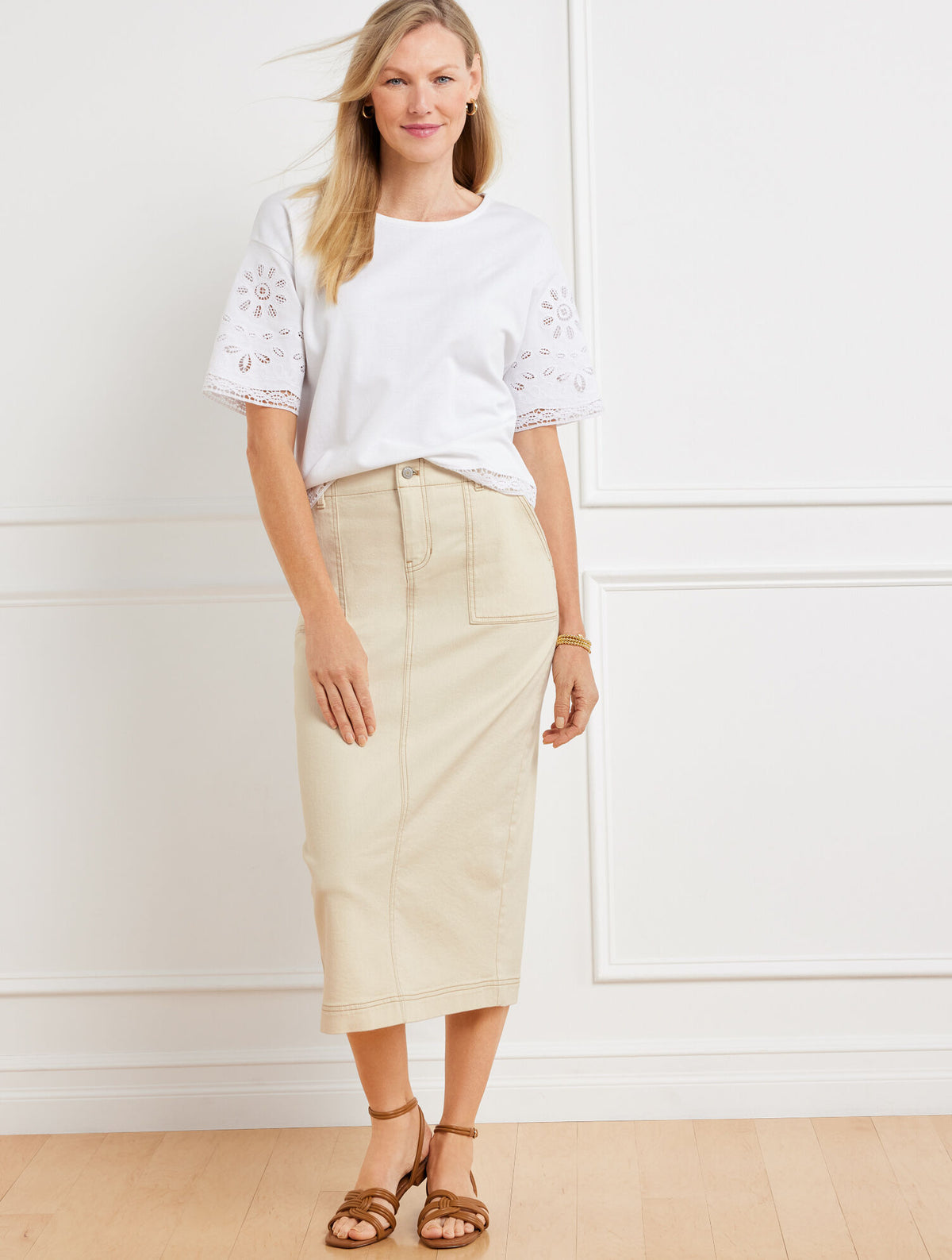 Talbots DENIM MIDI SKIRT