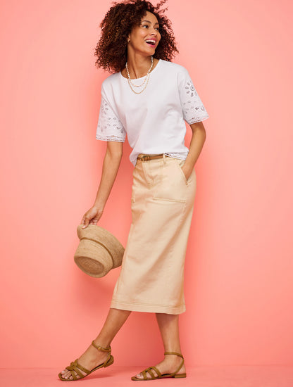 Talbots DENIM MIDI SKIRT