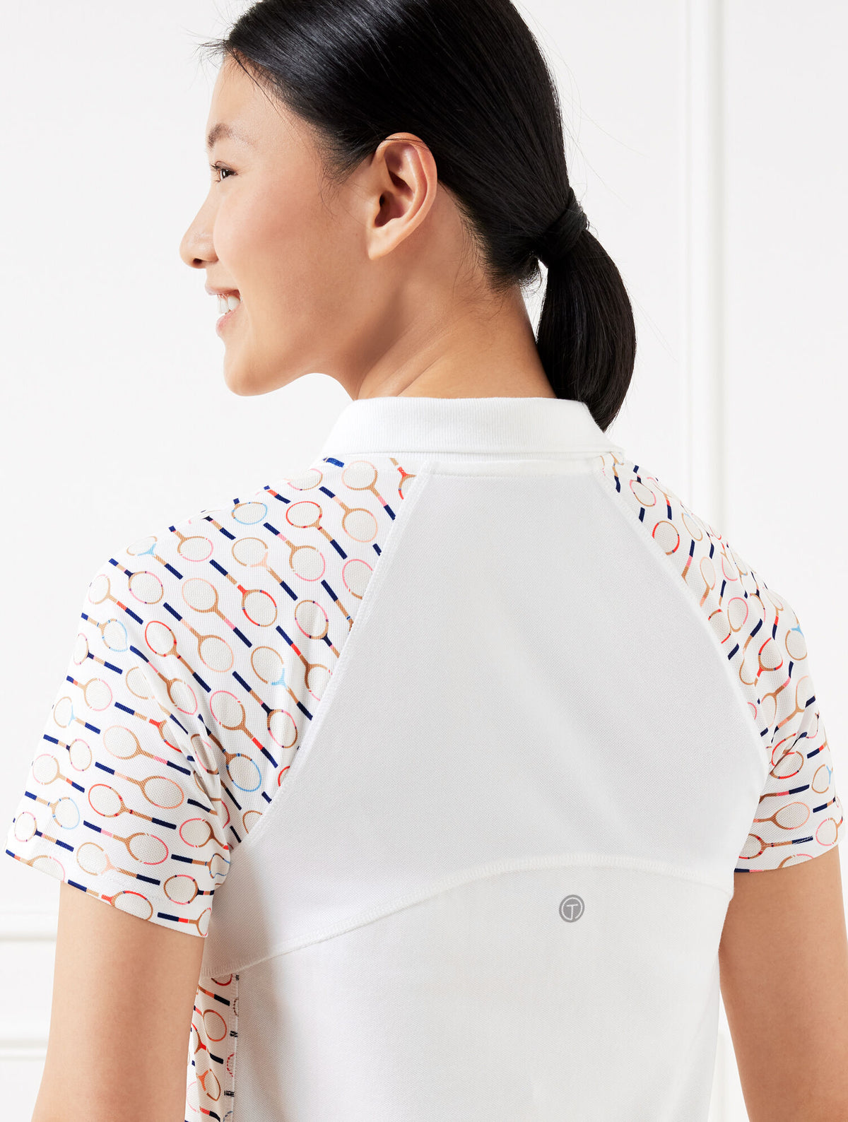 Talbots PIQUÉ SHORT SLEEVE POLO - TENNIS RACKET