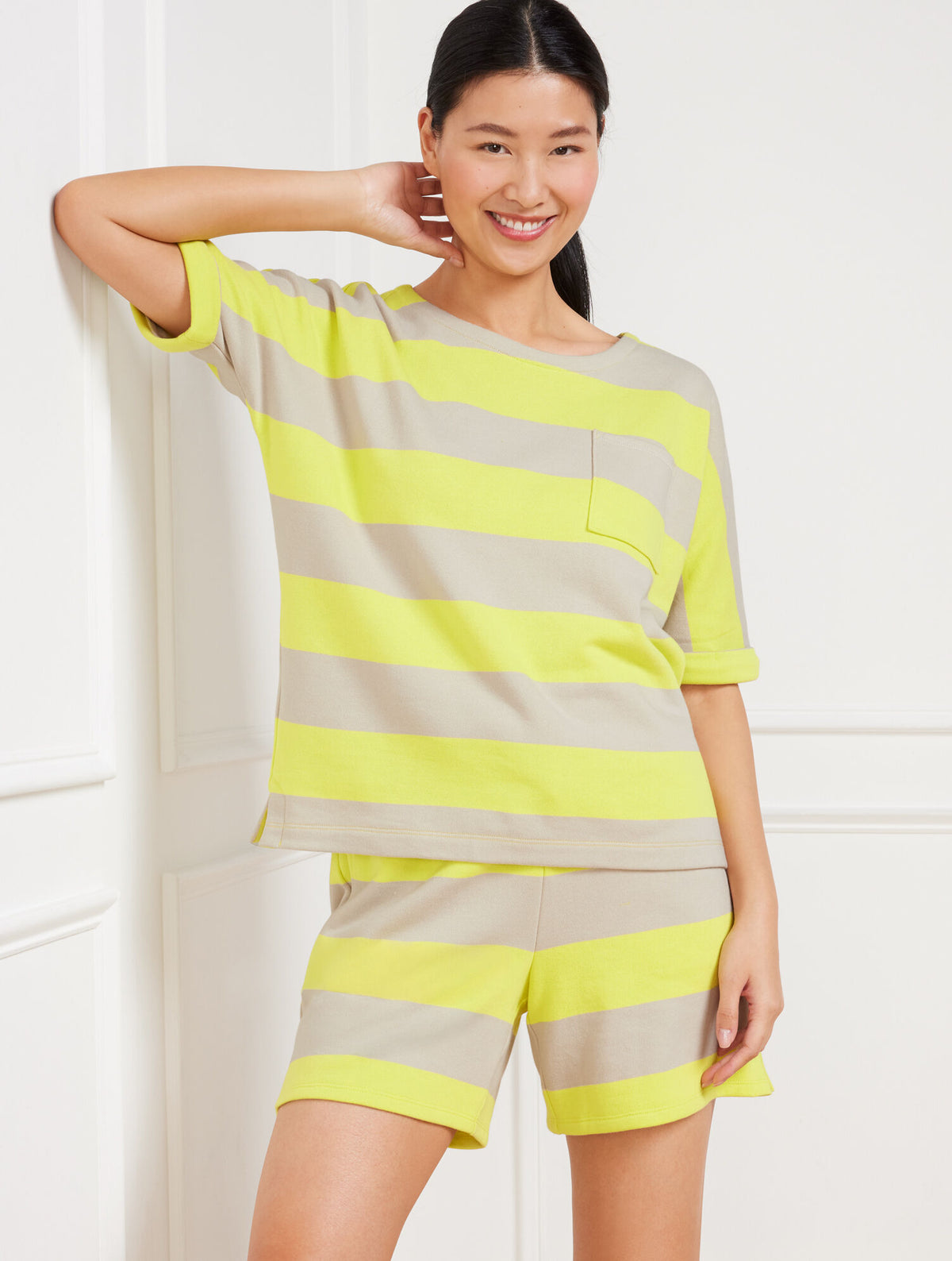 Talbots FRENCH TERRY TOP - RALLY STRIPE