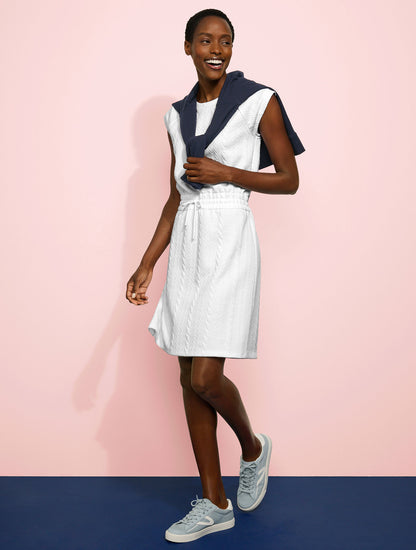Talbots CREWNECK T-SHIRT DRESS - CABLE JACQUARD