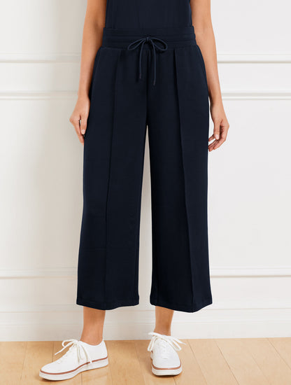 Talbots AIRKNIT STRETCH WIDE CROP PANTS