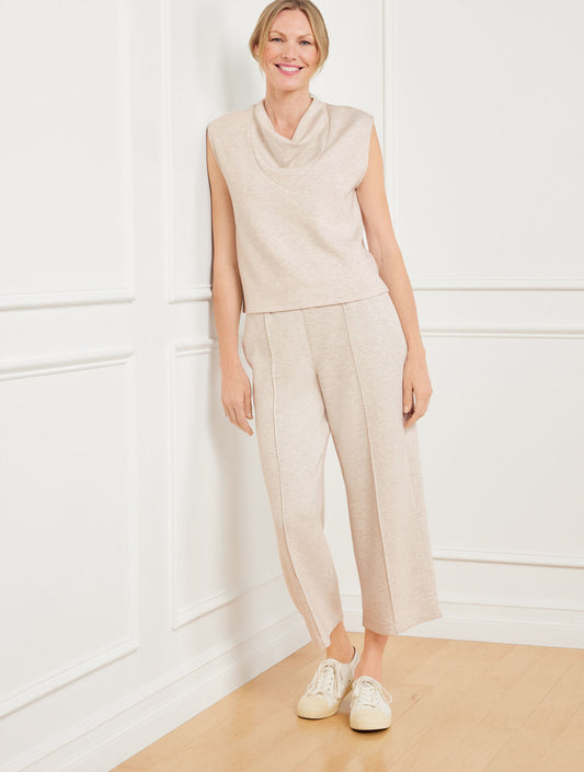 Talbots AIRKNIT STRETCH HEATHERED COWL-NECK TANK