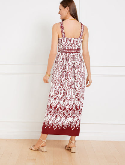 Talbots MODERN POPLIN FIT & FLARE DRESS - BOHEMIAN MEDALLION