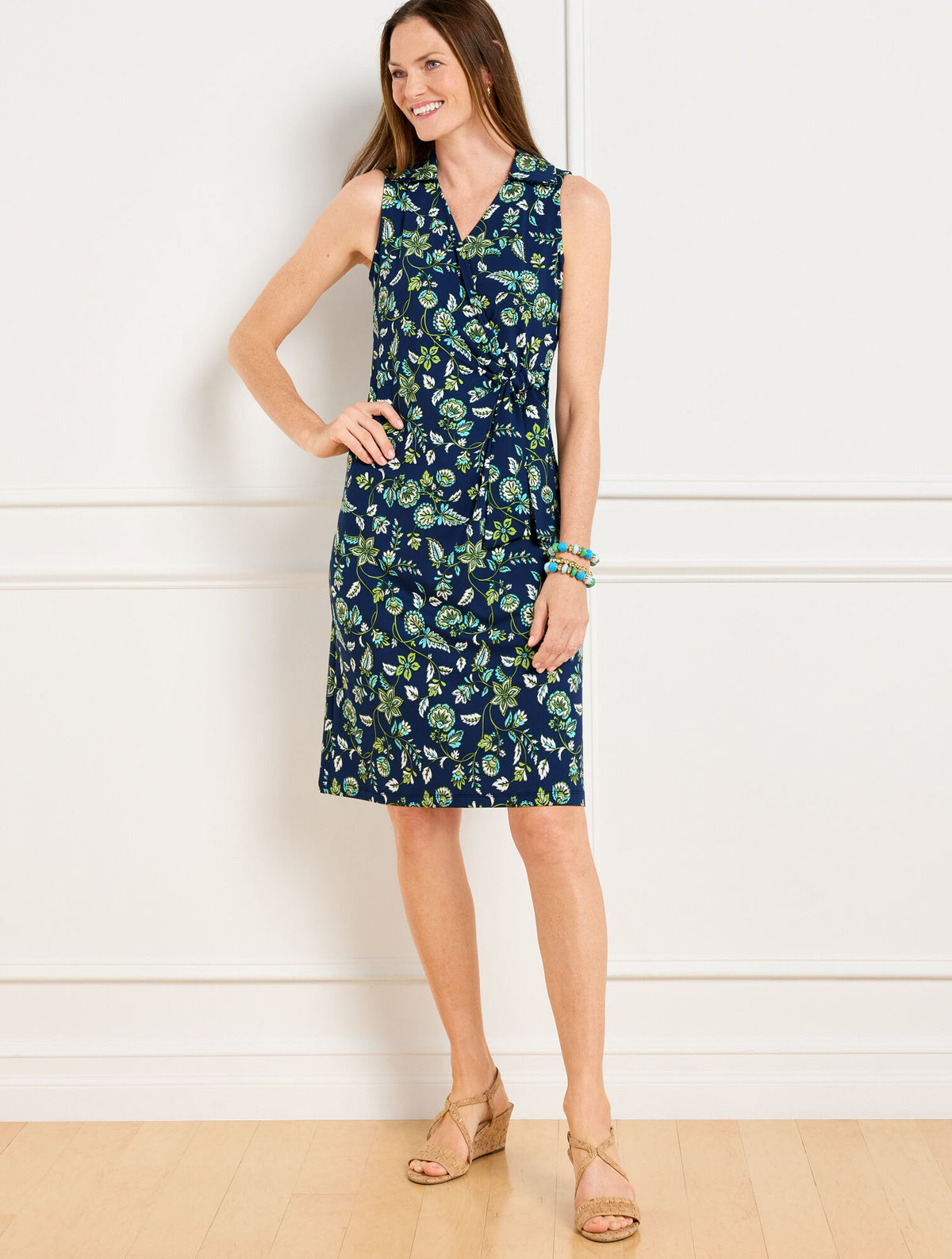 Talbots EFFORTLESS JERSEY BELLA DRESS - DANCING JACOBEAN