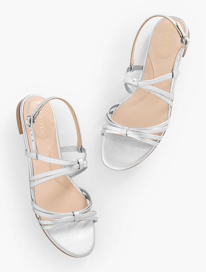 Talbots ARIA STRAPPY NAPPA METALLIC SANDALS