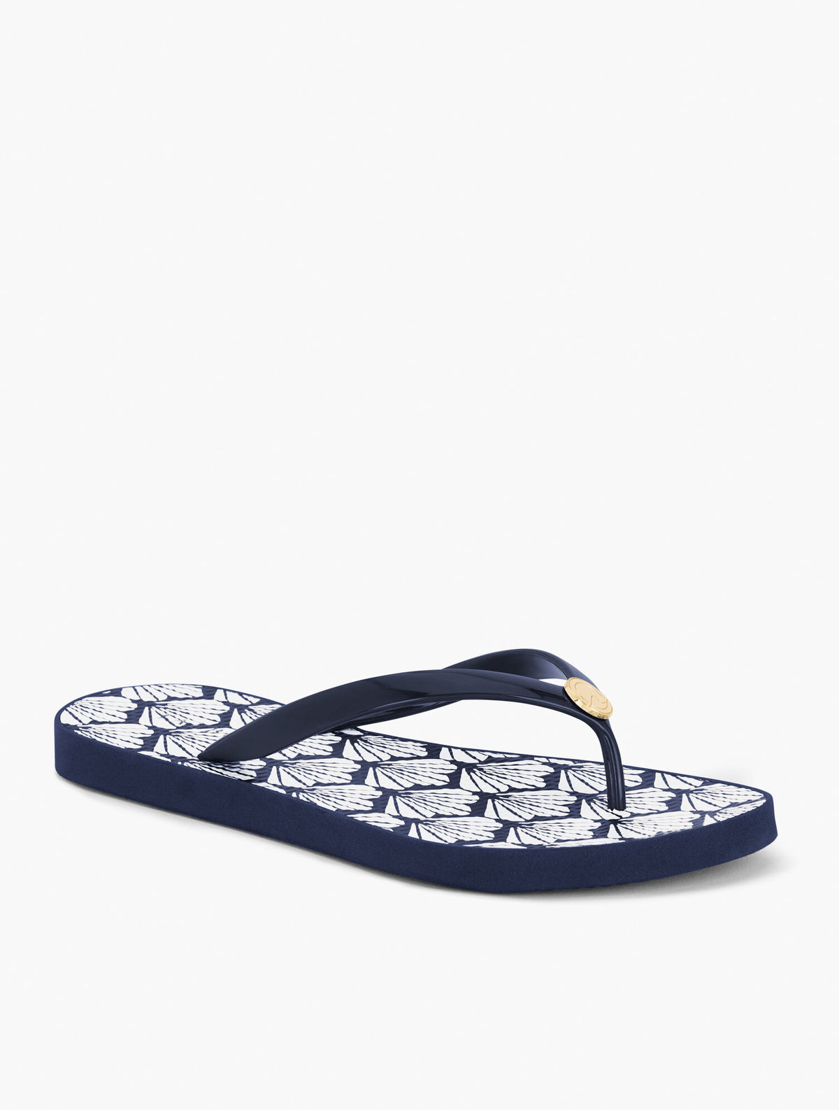 Talbots BEA MOLDED THONG FLIP FLOPS - AQUA CLUB FIJI SHELLS