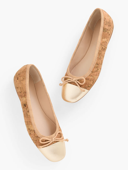 Talbots BLAINE SOFT SOLE CORK BALLET FLATS