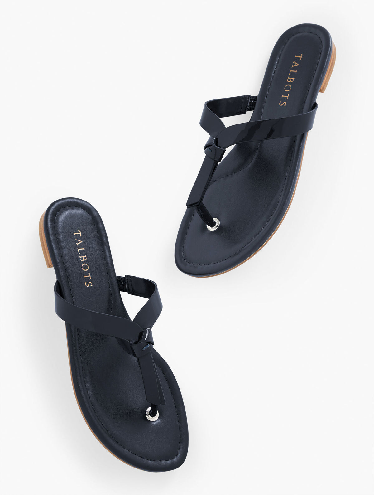 Talbots CAMY KNOT SOFT PATENT FLIP FLOPS