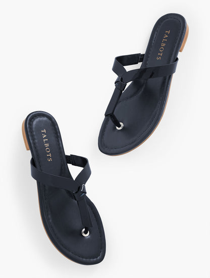 Talbots CAMY KNOT SOFT PATENT FLIP FLOPS