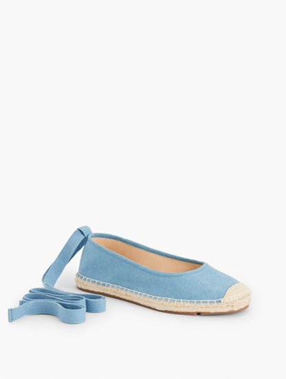 Talbots IZZY CHAMBRAY ESPADRILLE FLATS
