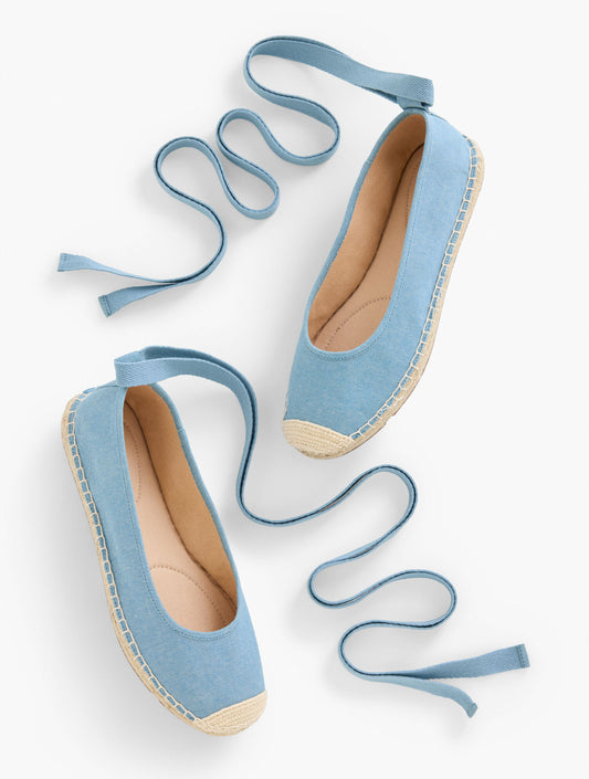 Talbots IZZY CHAMBRAY ESPADRILLE FLATS