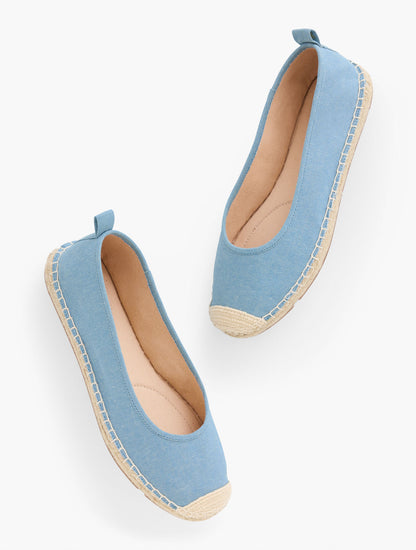 Talbots IZZY CHAMBRAY ESPADRILLE FLATS