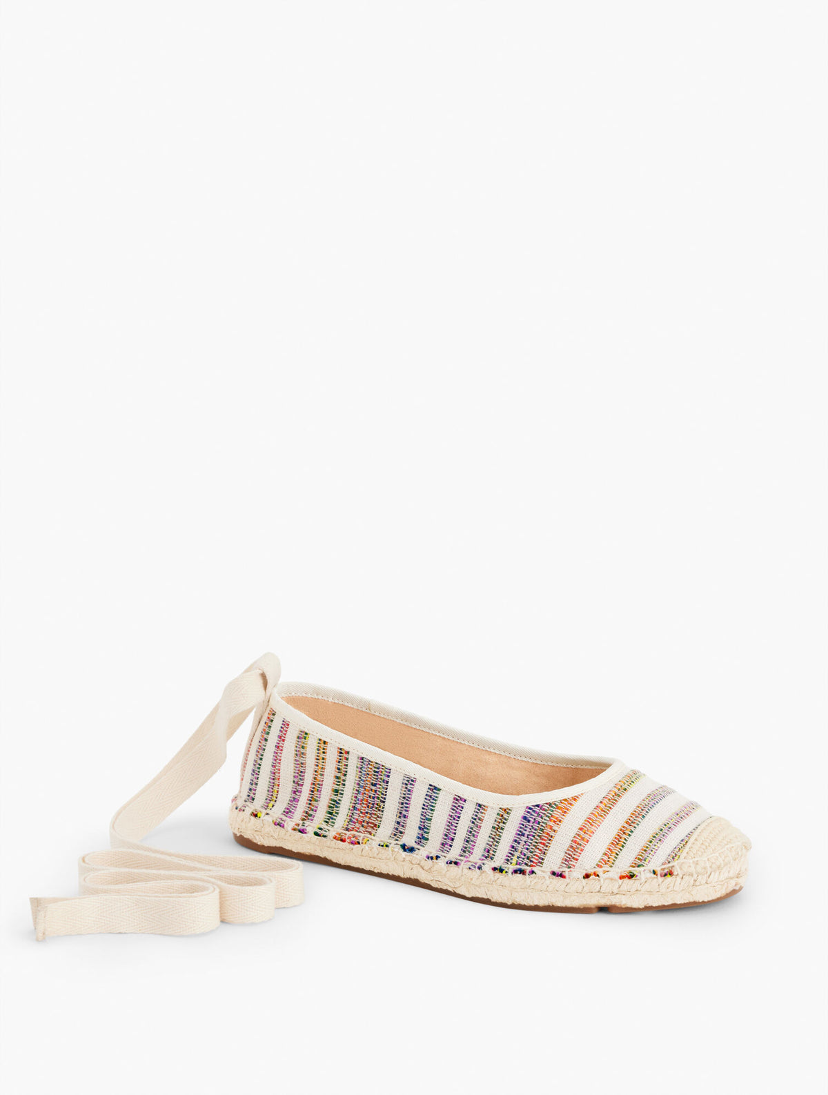 Talbots IZZY STRIPED CANVAS ESPADRILLE FLATS