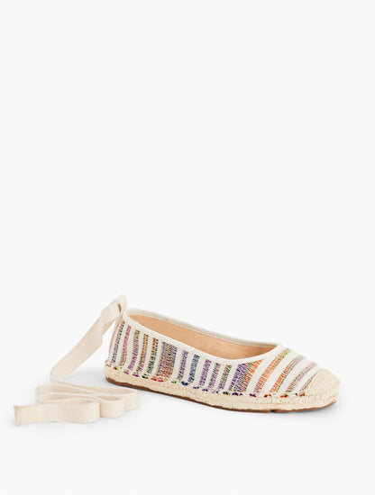 Talbots IZZY STRIPED CANVAS ESPADRILLE FLATS
