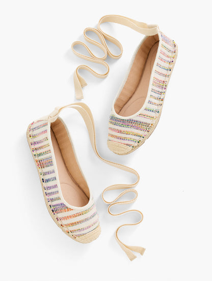 Talbots IZZY STRIPED CANVAS ESPADRILLE FLATS