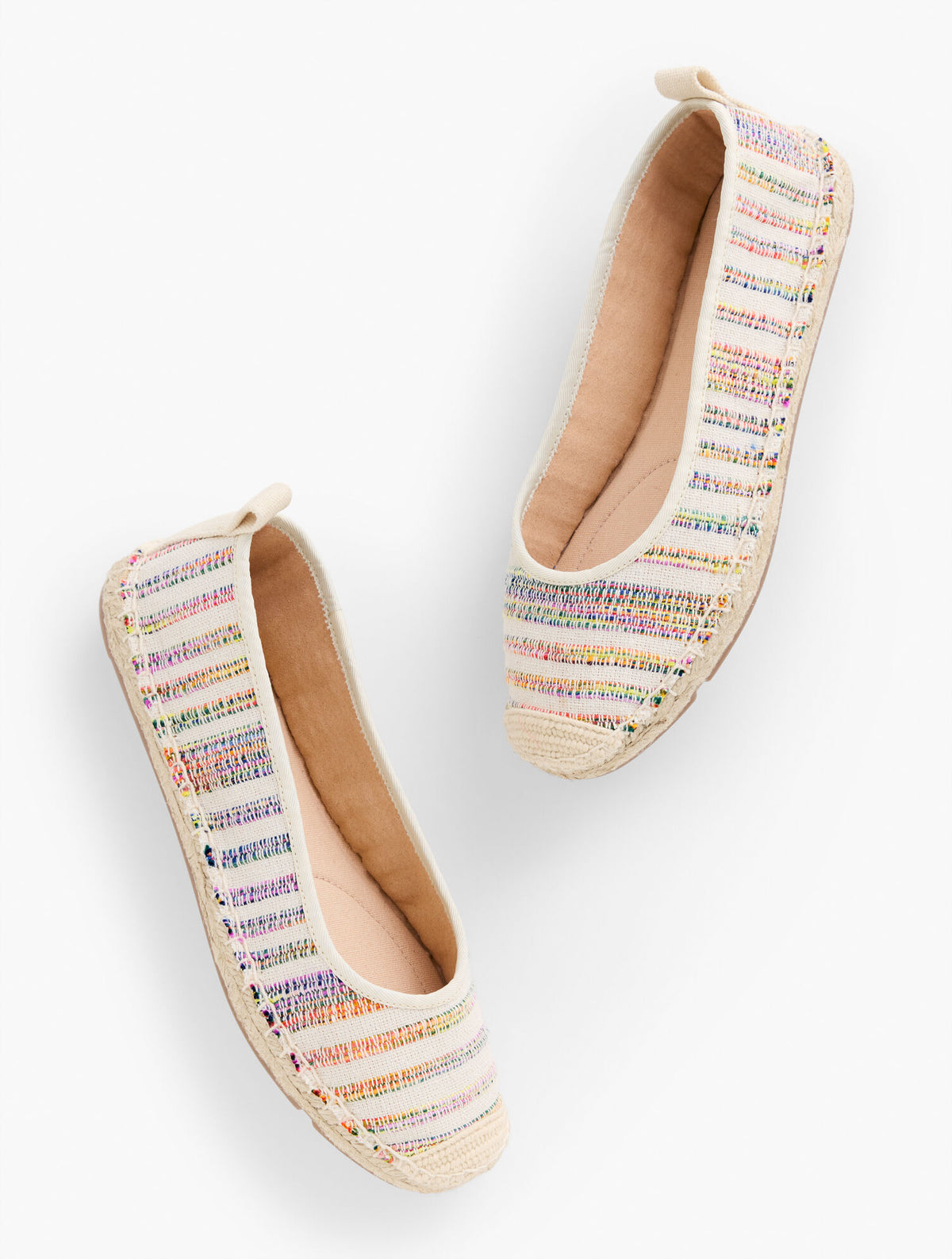 Talbots IZZY STRIPED CANVAS ESPADRILLE FLATS