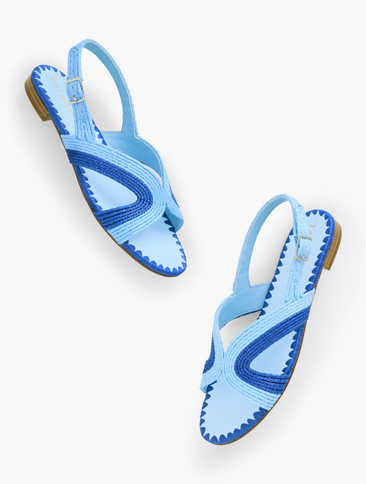 Talbots KERI CURVED RAFFIA SLIDES