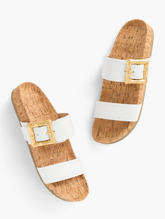 Talbots MALIA BUCKLE VACHETTA SLIDES
