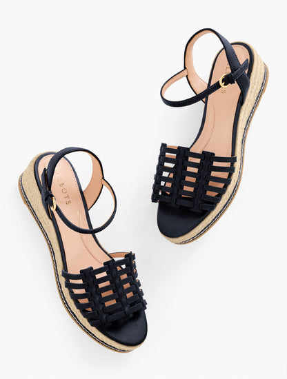 Talbots PAMELA WOVEN NAPPA WEDGE SANDALS