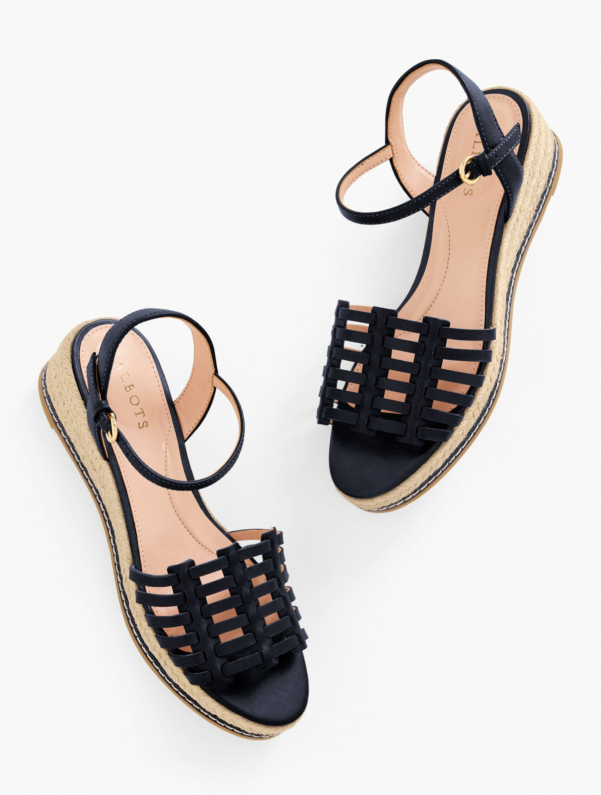 Talbots PAMELA WOVEN NAPPA WEDGE SANDALS
