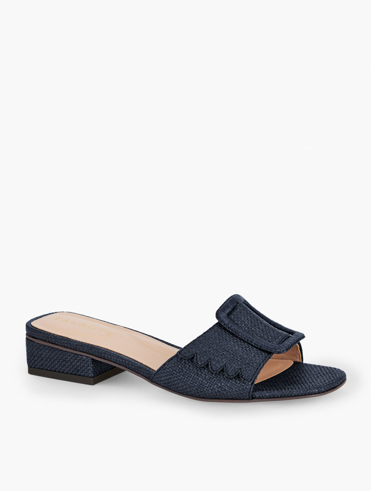 Talbots VIV BUCKLE RAFFIA SLIDES