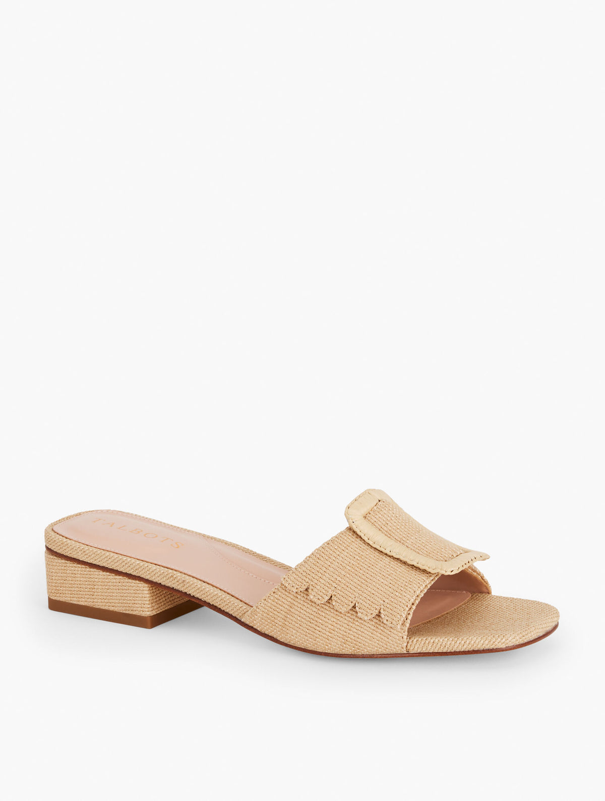 Talbots VIV BUCKLE RAFFIA SLIDES