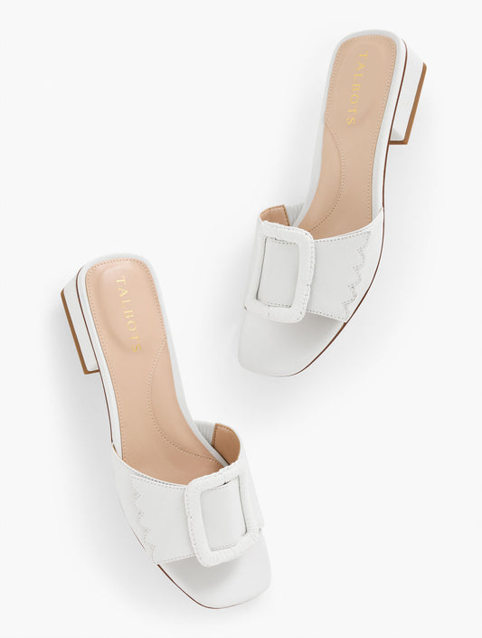 Talbots VIV BUCKLE SOFT NAPPA SLIDES