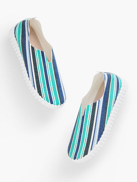 Talbots ILSE JACOBSEN TULIP STRIPE SLIP-ON FLATS