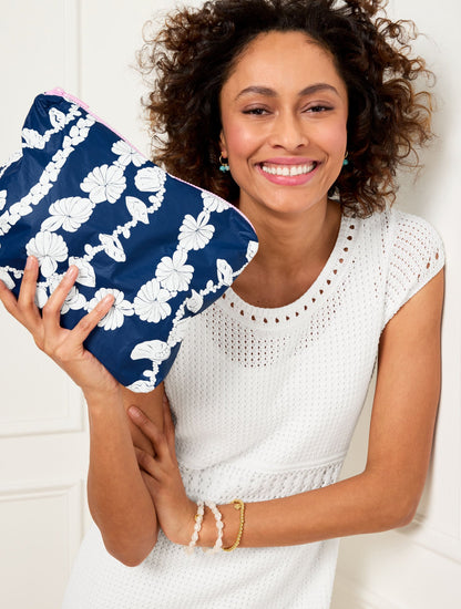 Talbots ALOHA COLLECTION MID SHELL LEI REVERSIBLE POUCH