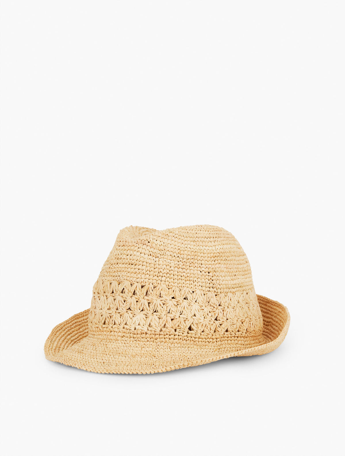 Talbots RAFFIA CROCHET FEDORA