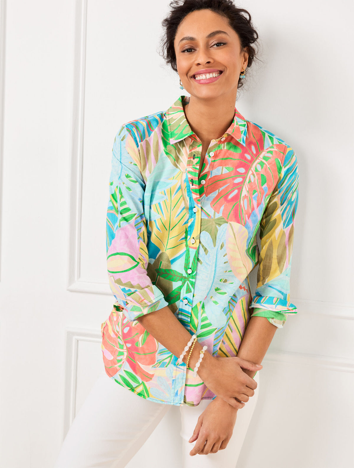 Talbots MODERN CLASSIC SHIRT - PARADISE FOLIAGE