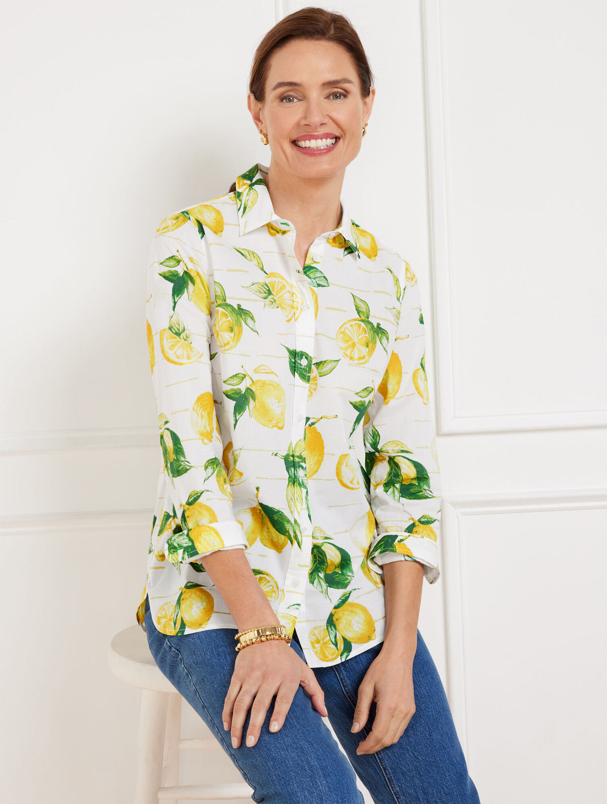 Talbots MODERN CLASSIC SHIRT - LUSCIOUS LEMONS