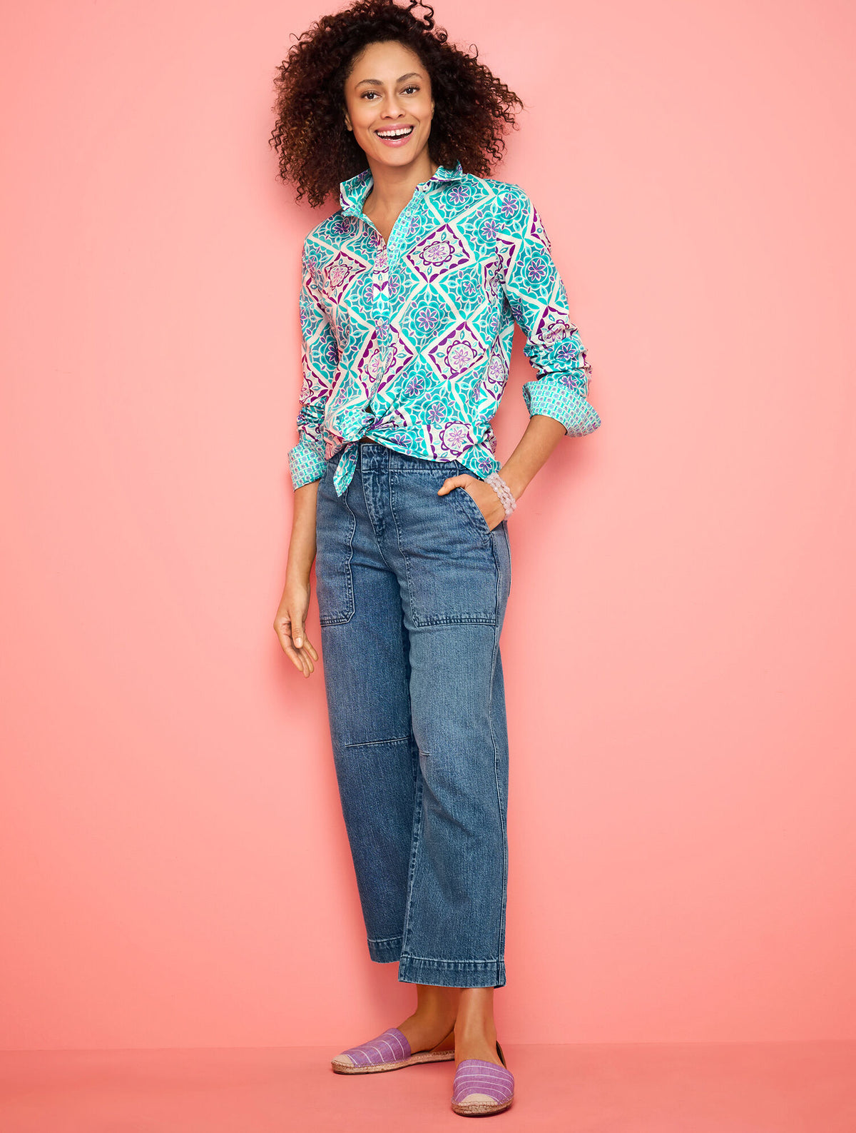 Talbots MODERN CLASSIC SHIRT - MONACO TILES